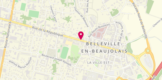 Plan de L'Atelier d'Emma, 90 Rue de la République, 69220 Belleville-en-Beaujolais