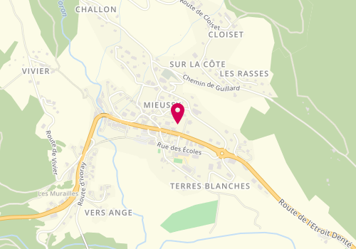 Plan de Zigzag Coiffure, 80 Route d'Ivoray la Rache, 74440 Mieussy