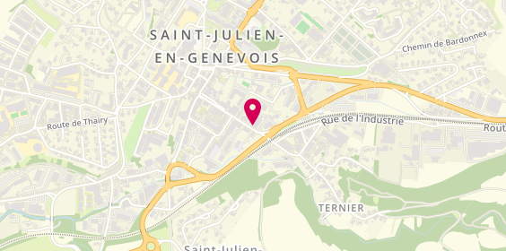 Plan de On Hair, 9 avenue de Ternier, 74160 Saint-Julien-en-Genevois