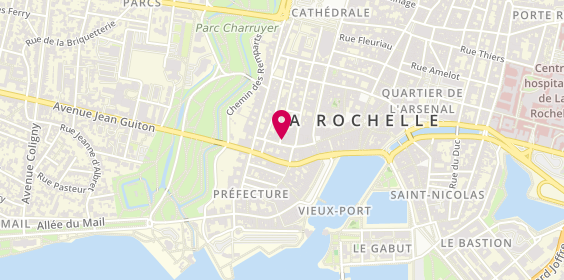 Plan de Louis XVII coiffeurs, 24 Rue Chef de Ville, 17000 La Rochelle