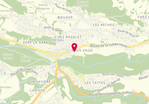Plan de Karine B Coiffure, 200 Route de la Vall. Verte, 74250 Fillinges