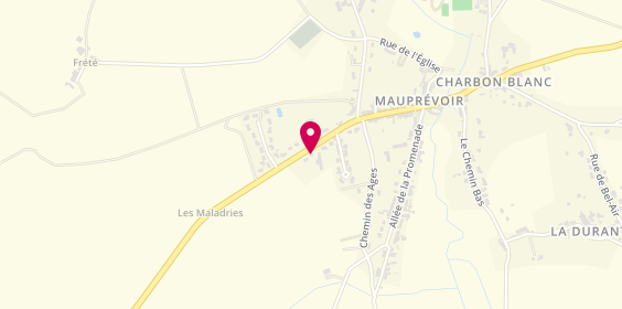 Plan de Karine Coiffure Féminin Masculin, 7 Route des Abbayes, 86460 Mauprévoir