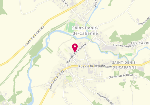 Plan de Sandrine Coiffure, Rue de l'Industrie, 42750 Saint-Denis-de-Cabanne