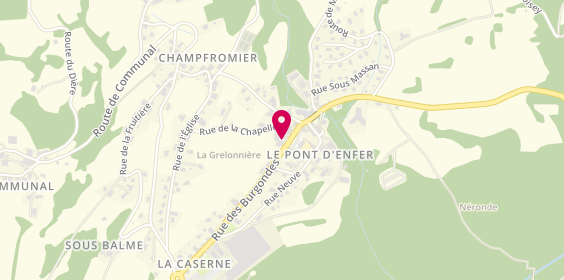 Plan de Au Salon de Marlène, 572 Route des Burgondes, 01410 Champfromier