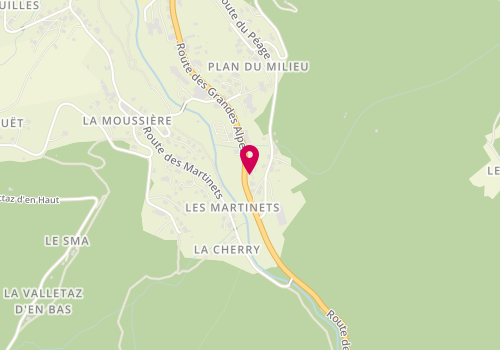 Plan de Sylvia Coiffure, 2585 Route des Grandes Alpes, 74430 Saint-Jean-d'Aulps