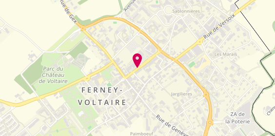 Plan de Barberousse Coiffure, 19 avenue Voltaire, 01210 Ferney-Voltaire