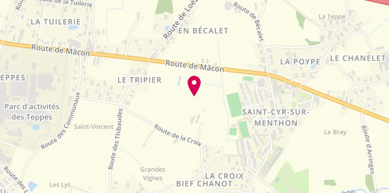 Plan de Carpe Diem, 1353 Route de Vonnas, 01380 Saint-Cyr-sur-Menthon