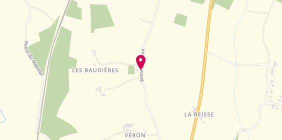 Plan de Carole Coiffure, Les Baudieres 700 Route Veron, 01370 Bény