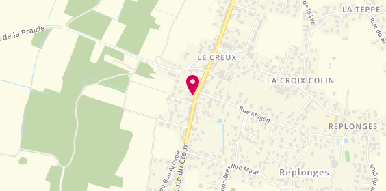 Plan de An'Lor Coiffure et Océane, 1001 Route du Creux, 01750 Replonges