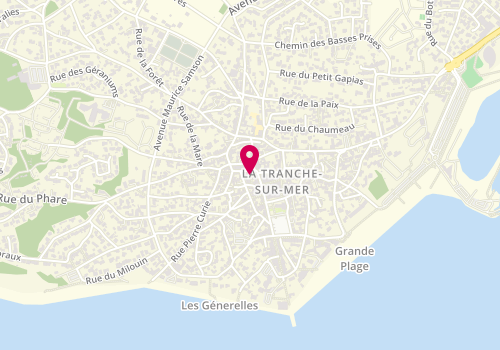 Plan de Cristal'coiffure, 1 Rue Aristide Briand, 85360 La Tranche-sur-Mer
