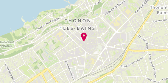 Plan de ARTHUR G Coiffure, 3 Bis Rue Vallon, 74200 Thonon-les-Bains