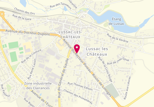 Plan de MG Coiffure, 21 avenue du Recteur Pineau, 86320 Lussac-les-Châteaux