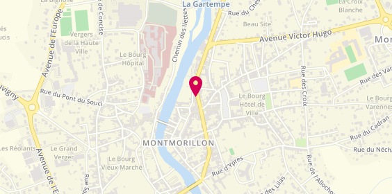 Plan de Christelle Coiffure, 9 Boulevard Gambetta, 86500 Montmorillon