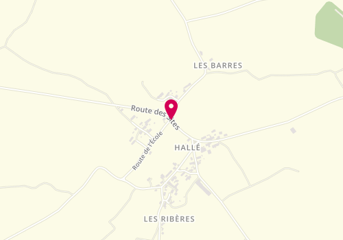 Plan de Sandrine Coiffure Domicile, 1 Route Ecole, 36190 Orsennes