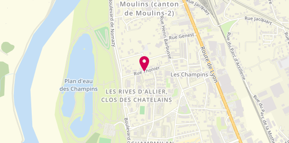 Plan de Coiffure RAGOBERT Céline, Rue Thonier, 03000 Moulins