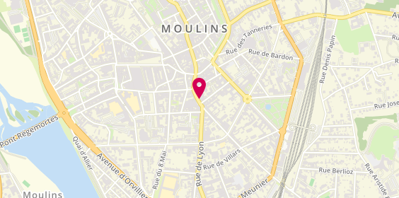 Plan de Salon de Coiffure Denis, 54 Rue des Couteliers, 03000 Moulins