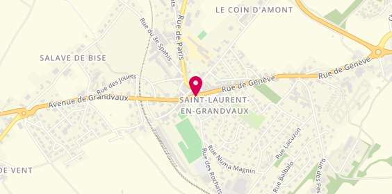 Plan de One Barber, 2 place Pasteur, 39150 Saint-Laurent-en-Grandvaux