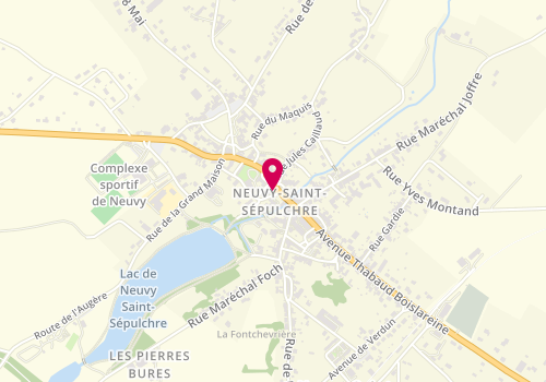 Plan de Le Fauteuil, 2 place Clémenceau, 36230 Neuvy-Saint-Sépulchre
