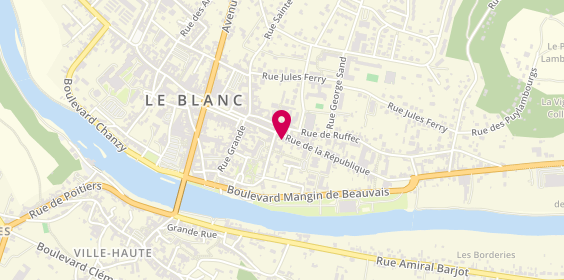 Plan de Art Coiffure, 30 Rue de la République, 36300 Le Blanc