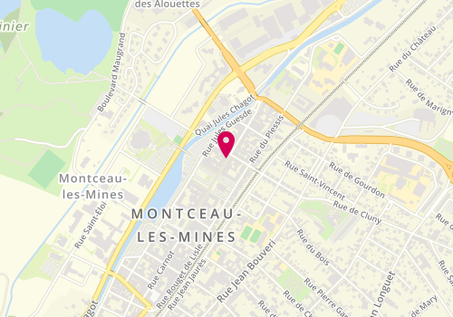 Plan de Isabelle Coiffure, 34 Rue République, 71300 Montceau-les-Mines