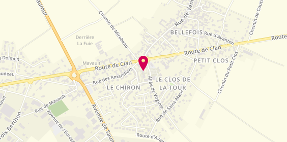 Plan de Bellefois Coiffure, 10 place de la Liberté, 86170 Neuville-de-Poitou