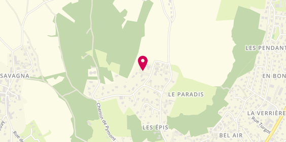 Plan de Pascale Coiffure, 114 Chemin Paradis, 39570 Villeneuve-sous-Pymont