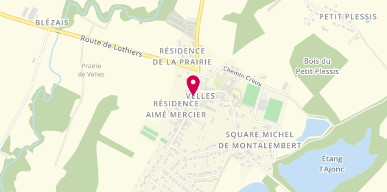Plan de Cléma Coiffure, 12 Route de Mosnay, 36330 Velles