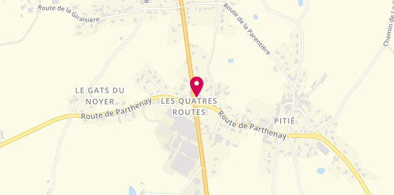 Plan de Actu'Elle Sty'Il, Aux Feux
74 Bis Route de Niort, 79430 La Chapelle-Saint-Laurent