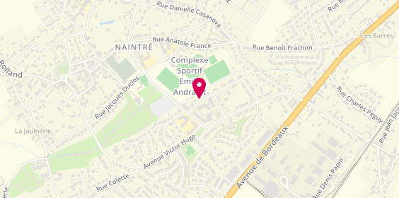 Plan de Eugénie Coiffure, 30 Rue Elsa Triolet, 86530 Naintré