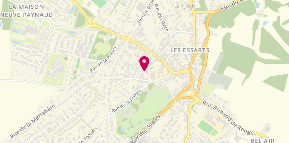 Plan de Amandine Coiffure, 12 Rue Jules Ferry, 85140 Essarts-en-Bocage