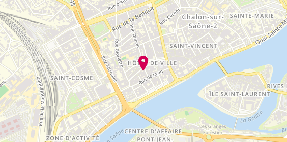 Plan de Coiffure Tentation, 19 Rue du Temple, 71100 Chalon-sur-Saône