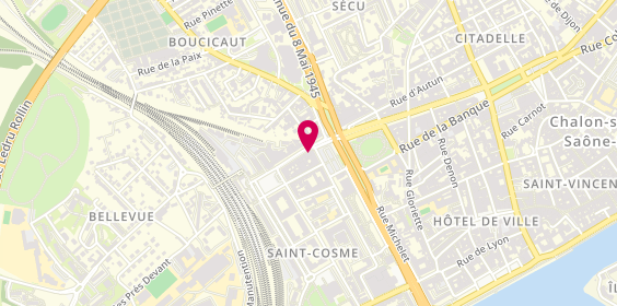 Plan de Esyree Coiffure, 1 Avenue Jean Jaurès, 71100 Chalon-sur-Saône