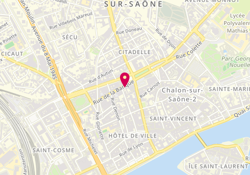 Plan de Dessange Paris, 9 Rue de la Banque, 71100 Chalon-sur-Saône