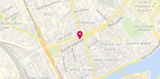 Plan de Anthony Gautheron Coiffure, 4 Rue de la Banque, 71100 Chalon-sur-Saône