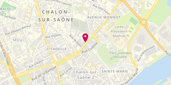 Plan de Vital Coiffure, 15 Rue de Belfort, 71100 Chalon-sur-Saône