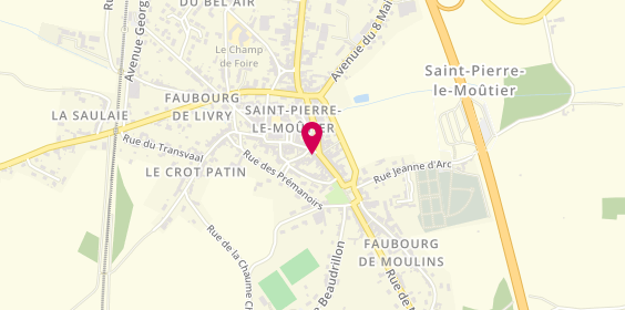 Plan de Karine Coiffure Esthetique, 14 Rue de la Fontaine, 58240 Saint-Pierre-le-Moûtier
