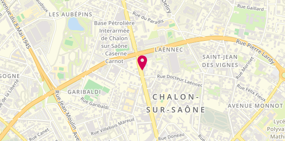 Plan de La petite coiffeuse barbiere, 60 avenue de Paris, 71100 Chalon-sur-Saône