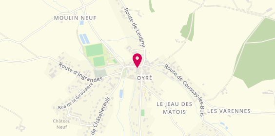 Plan de Assymétrie Coiffure, 2 Bis Route de Saint-Sauveur, 86220 Oyré