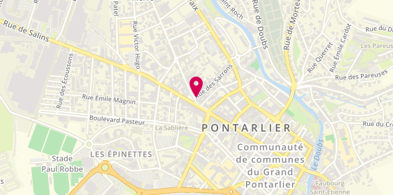 Plan de Club Raphael Perrier, 14 Rue du Faubourg Saint-Pierre, 25300 Pontarlier
