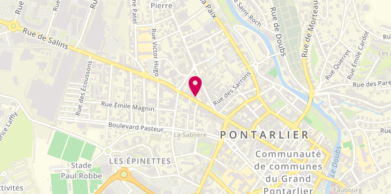 Plan de Coraline R'Beauty, 6 Rue de Salins, 25300 Pontarlier