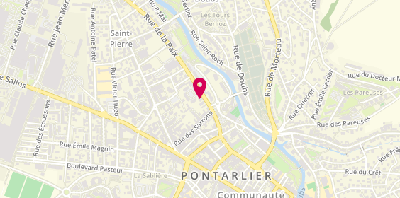 Plan de Central'Parc'Coiffure, 7 Rue du Moulin Parnet, 25300 Pontarlier