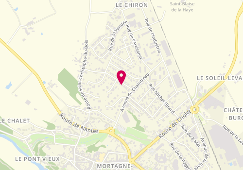 Plan de Domicile Coiffure, 6 Rue de la Chapelle Saint Lazare, 85290 Mortagne-sur-Sèvre