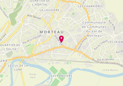Plan de L'Adresse Artisan Coiffeur Barbier, 2 Grande Rue, 25500 Morteau