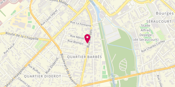 Plan de Instant Coiffure, 90 Rue Barbès, 18000 Bourges