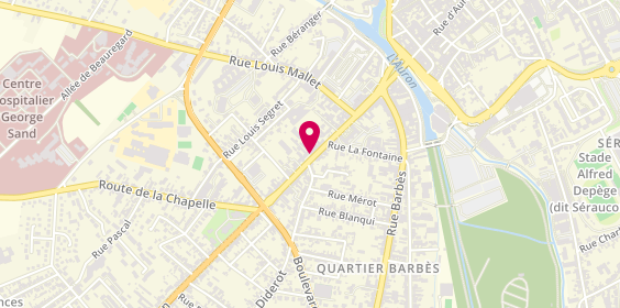 Plan de Coiffeur Osiris, 62 Rue Jean-Jacques Rousseau, 18000 Bourges