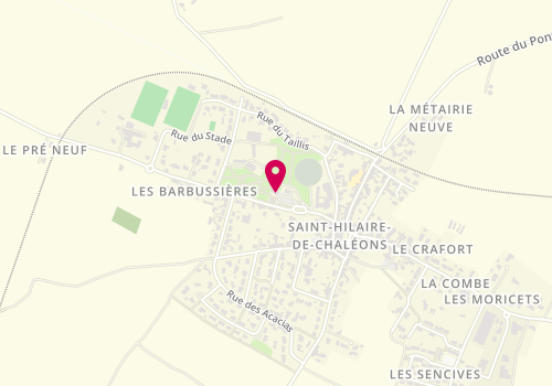 Plan de St Hil Coiffure, 4 Rue Eloi Guitteny, 44680 Saint-Hilaire-de-Chaléons
