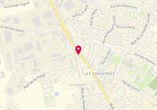 Plan de Duo Coiffure, 2 Rue Georges Clémenceau, 44840 Les Sorinières