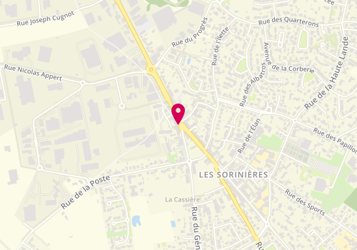 Plan de Les Copains Barbus, 2 Bis Rue du Général de Gaulle, 44840 Les Sorinières
