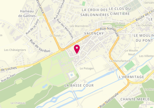 Plan de S'coiff, 15 Rue du Château, 36600 Valençay