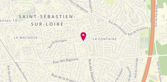 Plan de Nuance Coiffure, 106 Rue des Déportés, 44230 Saint-Sébastien-sur-Loire
